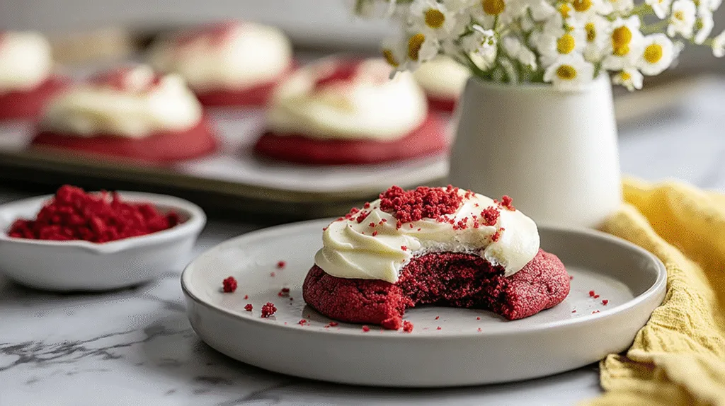 Classic Crumbl Copycat Red Velvet Cookies