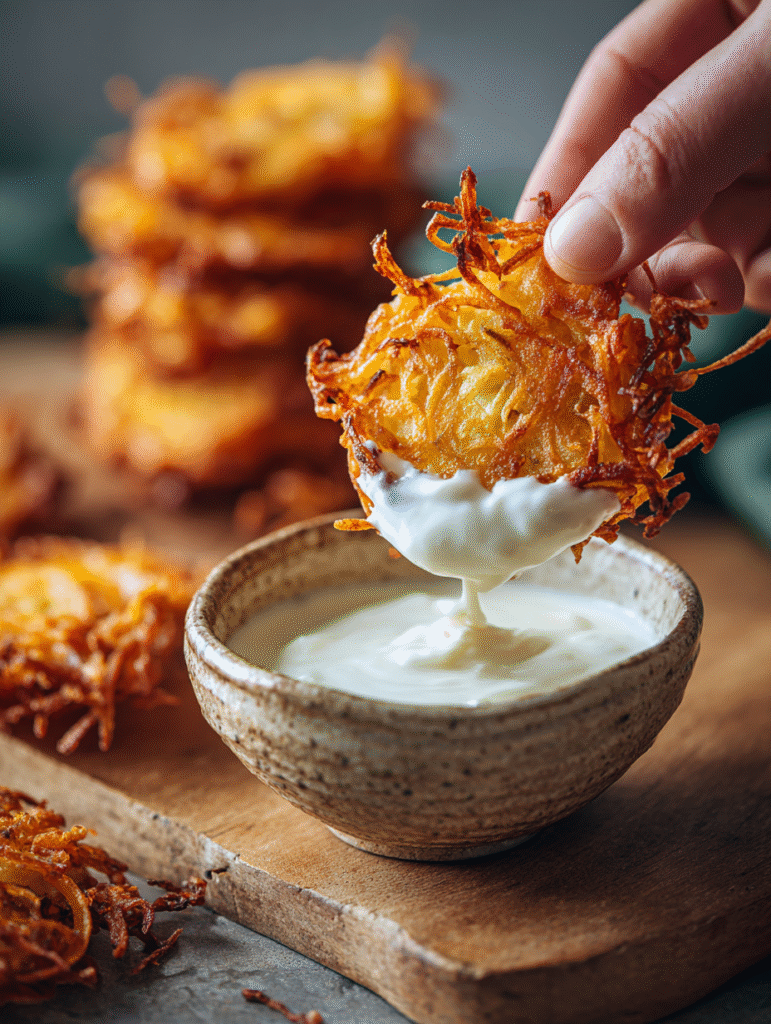 Crispy Grated Potato Fritters Recipe