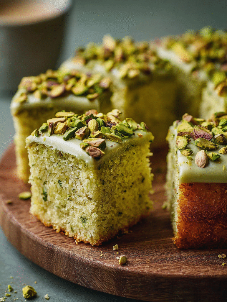 Pistachio Cake Recipe (Soft, Moist & Bakery-Style)