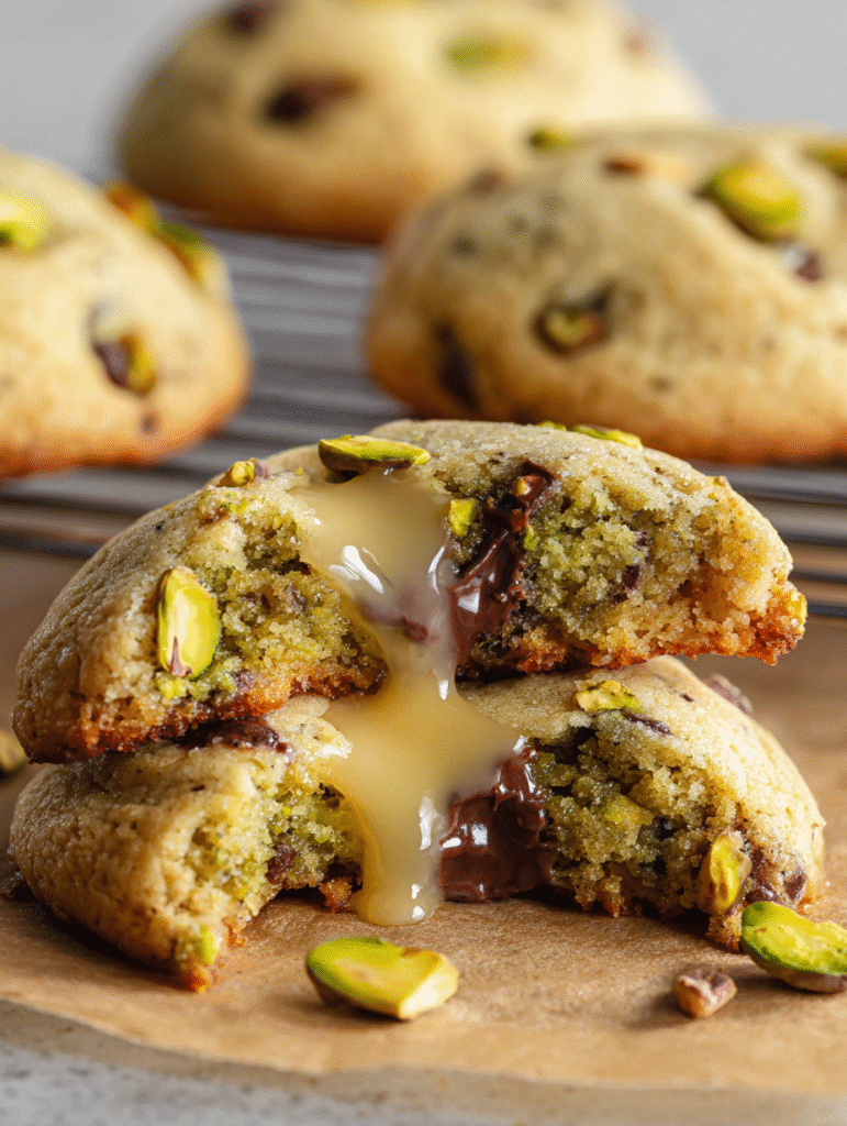 Pistachio Stuffed Cookies (Soft, Gooey & Bakery-Style)