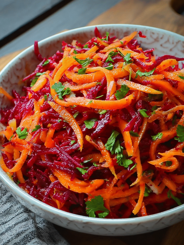 Simple No-Cook Grated Beet & Carrot Salad