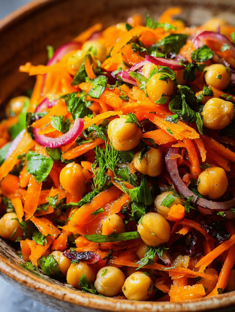 Carrot Ginger Chickpea Salad