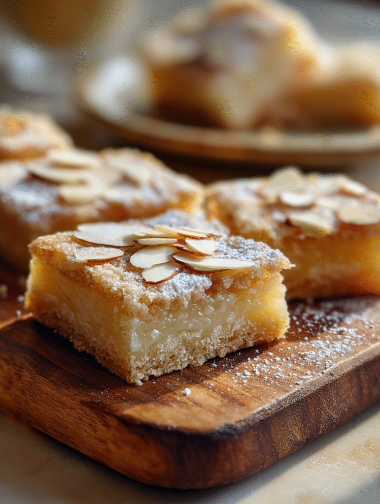 French Almond Cookie Bars (Soft Buttery Easy Egg-Free Recipe)