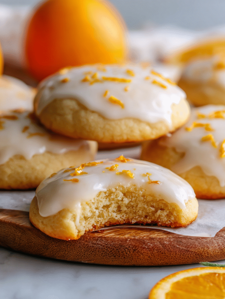 Melt In Your Mouth Italian Iced Orange Cookies (Soft Fluffy Glazed Recipe)