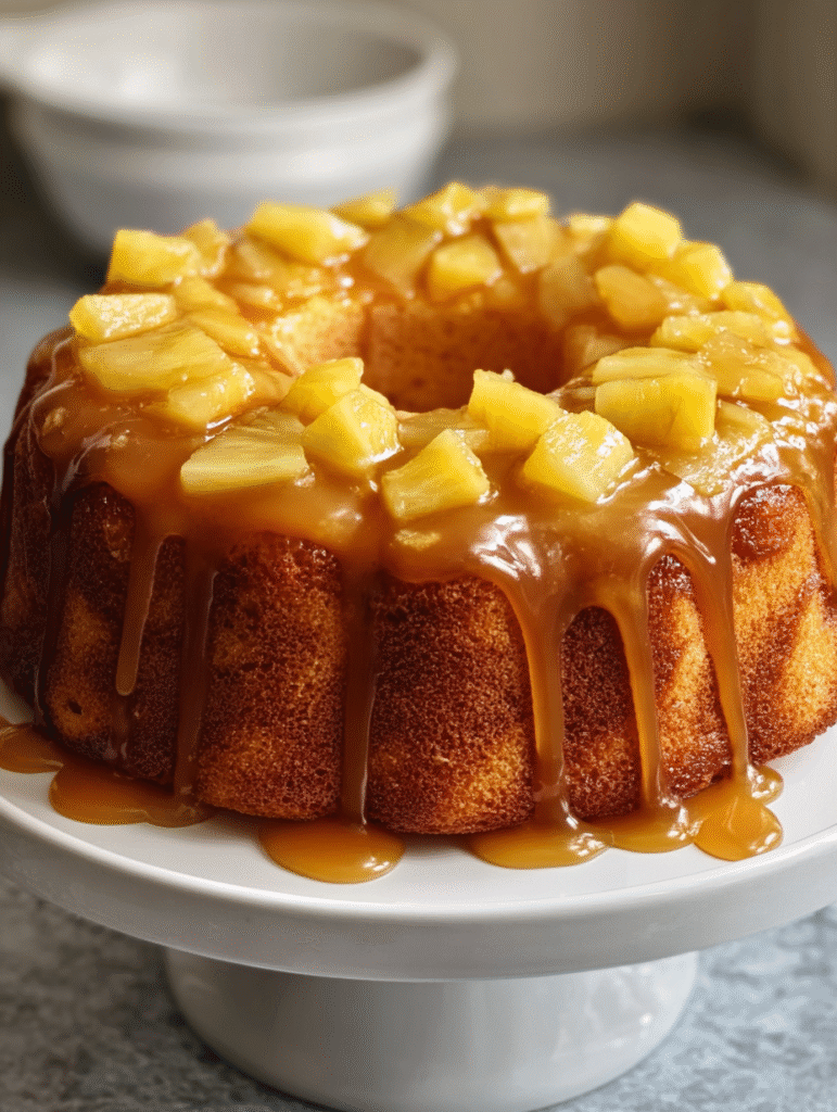 Pineapple Pound Cake with Pineapple Glaze (Moist & Buttery Tropical Cake)