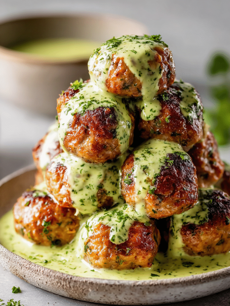 Salmon Balls with Creamy Avocado Sauce (Healthy, Easy & Flavorful Dinner Recipe)