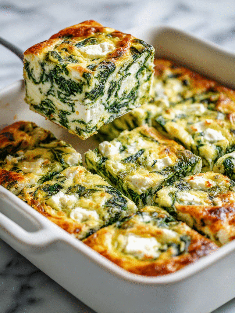 Spinach and Feta Brownies (Savory Spanakopita Bars Recipe)