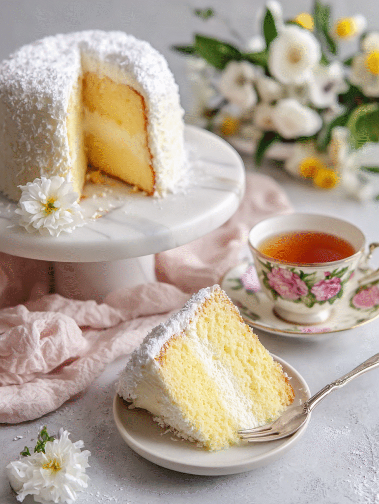 Daffodil Cake (1930s Vintage Light Fluffy Dessert Recipe)